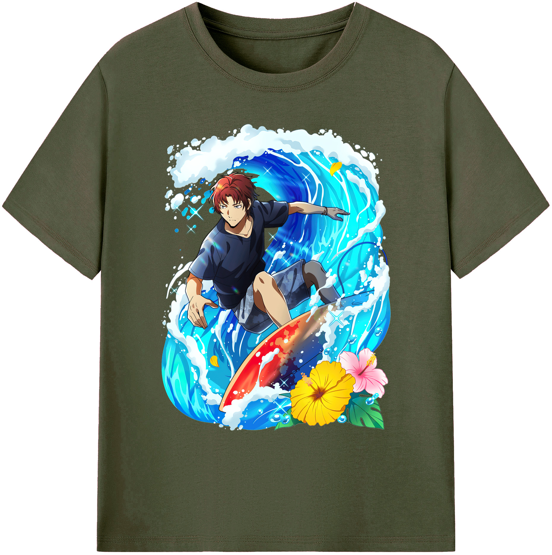 （画像用） 文豪ストレイドッグス Bungo Stray Dogs 綿100％ メンズ半袖Tシャツ｜肌触りやわらか＆通気性